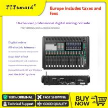 TITumnnI Mixer Digital 16 Canales Wifi Bluetooth Dual Dsp Rackmount Mixer De Audio Digital Mixing Console Software Sound System