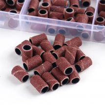 210 teile/schachtel Schleif Kappe Nagel Bohrer Elektrische Maniküre Schleifen Bit Dateien Pediküre Maschine Bands Für 180/120/80 Grit Werkzeug set
