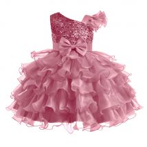 Flauschiges, mehrlagiges, plissiertes Mädchenkleid, elegante Pailletten, Hochzeit, Geburtstag, Prinzessin, Ballkleider für Kinder, Abend, Abschlussball, Weihnachtskostüm