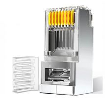 ZoeRax 50 Stück Cat6 RJ45-Stecker, Cat 6 2-teilige RJ 45-Enten, UTP 8P8C Ethernet-Anschlussstecker für Cat6 Cat5e-Kabel