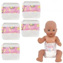 1/3/5 pezzi pannolini per bambole pantaloni da indossare per bambole da 14-18 pollici e altre bambole simili 43 cm babbo per bambole intimo per bambole