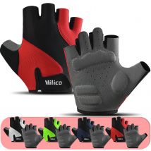 Fahrradhandschuhe, atmungsaktiv und verschleißfest, kurze Fingerhandschuhe, Outdoor-Laufhandschuhe für Frühlings- und Sommersportarten