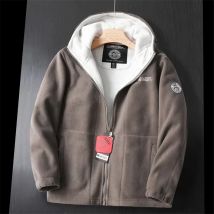 Export nach Norwegen: Einzelne Außenhandels-Fleecejacke mit zusätzlichem Samt und verdickter doppellagiger Outdoor-Herrenbekleidung mit hoher Dichte