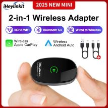 IHeylinkit Wireless Carplay Android Auto Wireless Adapter Dongle Activator Auto-connect Zinc Alloy Shell for Most Vehicle Models