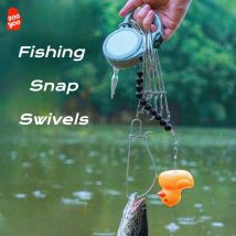 1pc Angeln Wirbel Schnapp verschlüsse locken lebende Fischs chnalle Teleskop knopf automatische Aufnahme weichen Draht Edelstahl Angel zubehör