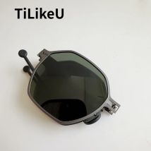 Ultraleichte, faltbare, polarisierte Sonnenbrille aus Metall für Herren, Outdoor, Angeln, Reisen, tragbare Brillen, UV400, Damen-Sonnenschutz-Sonnenbrille