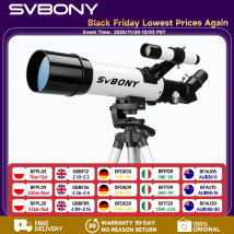 Svbony SV501P تلسكوب علم الفلك للمبتدئين البالغين والأطفال، تلسكوب احترافي 400 مم، مع حامل ثلاثي القوائم، تلسكوب لمراقبة الأرض والسماوية