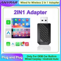 USB Neuer 2-in-1 Mini Wireless Carplay Android Auto Wireless Adapter Intelligente Konnektivität für die meisten Fahrzeugmodelle