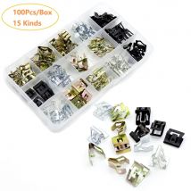 15 tipi di modelli di clip metalliche adatte per carrozzeria radio cruscotto DVD fermi tipo U pannello di rivestimento dello strumento