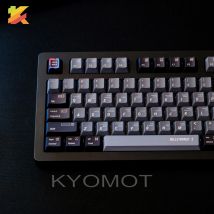 KYOMOT 150-Tasten, schwarzes Programmierer-Thema, PBT-Tastenkappen, Kirschprofil, Farbsub-Tastenkappe für DIY-Spiel, MX-Switch, mechanische Tastaturkappen