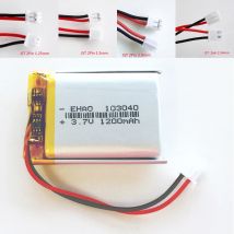 3,7 V 1200 mAh Lithium-Polymer-LiPo-Akku 103040   + JST 2Pin 1,25/1,5/2,0/2,54mm Stecker für MP3 GPS DVD Handy