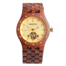Mechanische Business-Armbanduhr aus Naturholz für Herren, eleganter Uhr im klassischen Stil