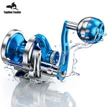 Topline Tackle Mulinello da jigging a passo lento per acqua salata 35 kg Max Drag 6.3:1 1000-5000 Ruote a tamburo in fusione offshore per barche profonde in metallo