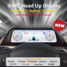Onlysay Head-Up-Display im neuen Design mit Lüftungsschlitz-Unterstützung, kabellosem CarPlay und Touchscreen für Tesla Model 3 Highland, Model Y und Juniper