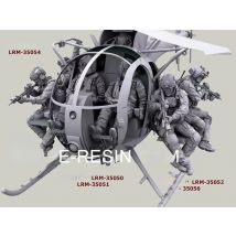 1/35 Harzfiguren, zusammengebaute Modellbausätze, moderne Hobby-Miniaturstatue, US-Armee-Hubschrauber-Crew, 6 Figuren, unmontiert, unbemalt