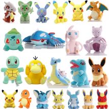 2025 Simpatico peluche Pikachu Pokemon Charmander Squirtle Bulbasaur Bambola di pezza Eevee Scorbunny Gengar Snorlax Regali di Natale.
