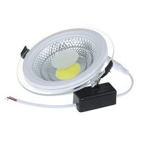Super Bright Glass LED Panel Light COB 5W 10W 15W 25W LED Downlight Recessed Ceiling LED Spot Light AC85-265V Driver Included