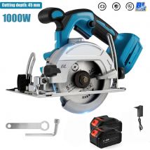 Piła tarczowa 1000W, 5-calowa, bezszczotkowa, elektryczna. ﻿ Do akumulatora Makita 21V ﻿ Akumulatorowa ręczna piła do drewna ﻿