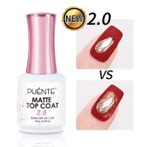 15ML New Matte Top Coat 2.0 Gel Nail Polish Transparent Matte Effect Sealer Non Stick Powder Soak Off UV Semi-permanent Varnish