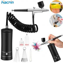 Airbrush Nagel mit Kompressor tragbare Luft bürste zum Malen Modell Kunst Farbe Handwerk Spray Kompressor Kit Sauerstoff injektor