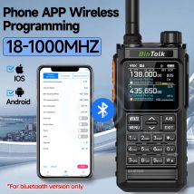 BinTolk BT7700 Walkie Talkie Multi Band Wireless Bluetooth Programmazione del telefono Riduzione del rumore AM FM Ham Radio per il campeggio BT8200