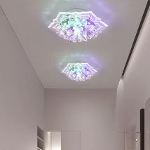 20cm LED Crystal Ceiling Light Modern Flower Shape Ceiling Lamp Hallway Living Room Lamp Bedroom Kitchen Corridors Aisle Light