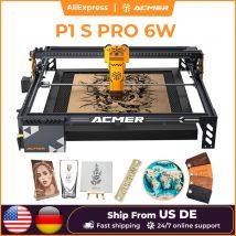 ACMER P1 S Pro Laser Graveur 6W Power Wifi Offline Steuerung DIY Blau Licht Laser Cutter Holzbearbeitung Werkzeuge diode CnC Maschine