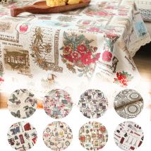 45x145cm Retro Vintage Eiffelturm Cartoon Druck muster natürliche Baumwolle Leinen Mischung Stoff für DIY Nähen Handwerk Polsterung