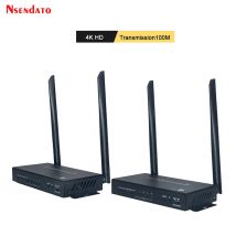 HDMI Wireless Video Sender Empfänger kit 4K 60Hz 100M UHD HDMI USB KVM Switch Switcher Extender für
