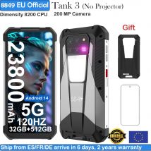 8849 Tank 3 Smartphone robusto 23800mAh 5G Il telefono cellulare esterno sblaga 32 GB RAM + 512 GB ROM "protezione acqua 200 MP fotocamera manuale