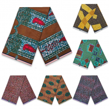 Ankara-Stoff mit echtem Wachsdruck, hochwertiger afrikanischer Wachs-Stoff aus echter Batikstoff, 100 % Baumwolle, weich, afrikanischer garantiert nigerianischer niederländischer Stoff