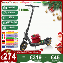 AOVOPRO TX01 Scooter Elettrico 500W Motore Potente 35KM/H 45KM 42V14.5AH 10 Pollici Pneumatico Intelligente Pieghevole A1MAX EScooter