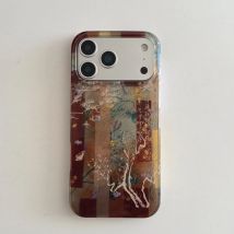 Oriental Artistic Floral Retro Intricate Plant & Butterfy Phone Case for iPhone 17 16 15 14 13 Pro Max Back Phone Cover Capa