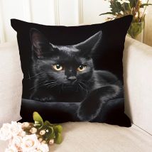 1pc Entzückende Katze Kissenbezug Polyester Langlebig Stoff Kissen Fall Für Schlafzimmer Sofa Dekoration Zubehör Kissenbezüge