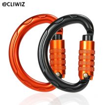 CLIWIZ Marke Halbrunde Triple Auto Lock Karabiner Outdoor Bergsteigen Klettern Höhlenforschung Last Lager Master Lock CE/UIAA