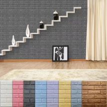 10/25 stücke selbst klebende Schaum 3d Wanda uf kleber wasserdichte Tapete klebrige Paneele für Schlafzimmer Wohnzimmer Küche Bad Dekor