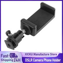 XIKCU Blitzschuh Telefon Clip Universal Moblie Telefon Halter Halterung Mit Halterung 1/4 Schraube Stativ Einbeinstativ Ständer Für SLR Kamera