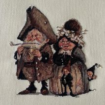 Top-Qualität schön gezählt Kreuz stich Kit altes Paar Familie Mann und Frau Hexe Nimue DIY Stickerei Handarbeiten