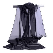 Koreanische Frauen Hochzeit Abend Party Kleid Schal Einfarbig Transparent Chiffon Seide Schal Sommer Strand Handtuch Sonnencreme Schal R22