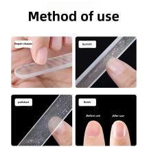 1pc/3pcs Nano Glass Nail File Set with 3 Storage Boxes for Grinding, Polishing and Repairing Nails, Transparent Crystal Nail Art