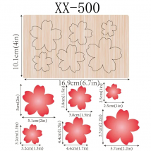 SIZZIXDIES Blumen-Scrapbook-Stanzformen aus Holz für Weihnachten, geeignet für die meisten Maschinen, 2,5 verschiedene Größen, 1 Stück