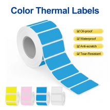 50 x 30 mm Thermo-Etikettenaufkleber, Farbe direkt, selbstklebend, bedruckbar, Rollenpapiere, langlebig, Haushaltsname, Barcode, Preisschilder