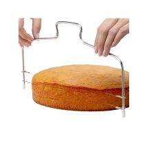 Double Line Cake Cut Slicer Kitchen Cooking Tool Cake Cutter Adjustable Stainless Steel Device Cake Decorating Baking Accessorie
