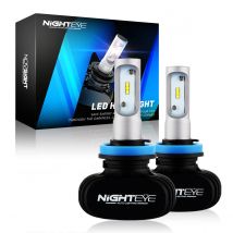 Nighteye H11 Led H7 H4 9005 9006 50W 8000LM 6500K LED Kit di conversione fari auto fendinebbia lampadina luci auto Super luminose