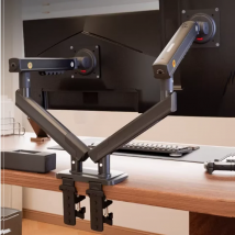 Neuer A5C F160 Gasdruckfeder-Monitorständer für zwei Bildschirme, 10-27 Zoll, 2-9 kg, Doppelarme, 360° drehbar, für Computerbildschirme
