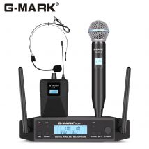 Microfono lavalier wireless G-MARK GLXD4 UHF Cuffie professionali con clip Mic Bodypack Frequenza regolabile 50M per spettacoli di feste