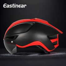 Eastinear 2023 nowy szosowy kask do roweru górskiego dla dorosłych mężczyzn Outdoor kolarstwo sportowe kapelusz ochronny z goglami LED ładowania tylnego światła