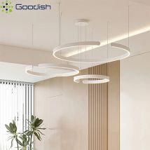 Nowoczesny żyrandol LED w kształcie koła, luksusowe oświetlenie w stylu nordyckim do wnętrz, salonu, sypialni, jadalni, kuchni, biura, hotelu, oświetlenie domowe.