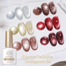 BORN PRETTY 10 ml funkelnder reflektierender Katzen-Magnetgel-Nagellack, Rot, Silber, Gold, ultra Shine Varnis, semi-permanentes Nagelgel
