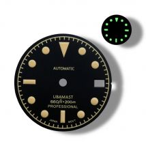 Classic style with millions of fans, 28.5mm retro SUB dial, S logo, NH35 dial suitable for 3/3.8/4.2 o'clock watch crown, green